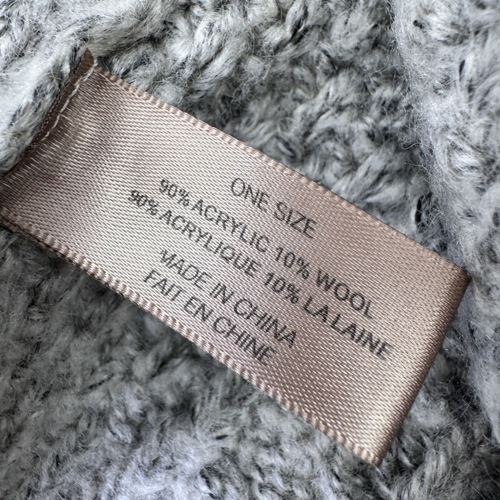 Look Cable Knit Cardigan Women Heather Gray Minimal Lounge CozyThick Duster OSFM - Picture 6 of 9